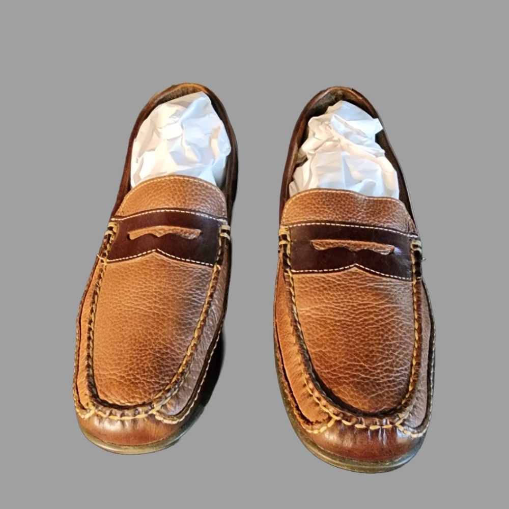 Johnston & Murphy Shoes Men's Two-Tone Brown/Tan Loafers